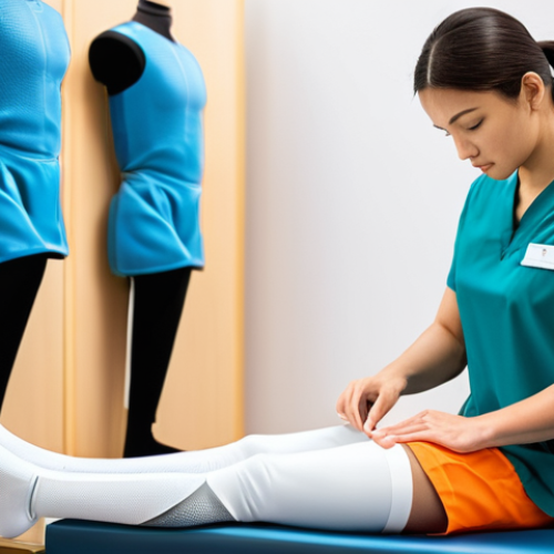 스포츠재활 실기시험 대비 방법 - **Prompt: Focused Practice and Emerging Confidence**
    A young, determined sports rehabilitation s...